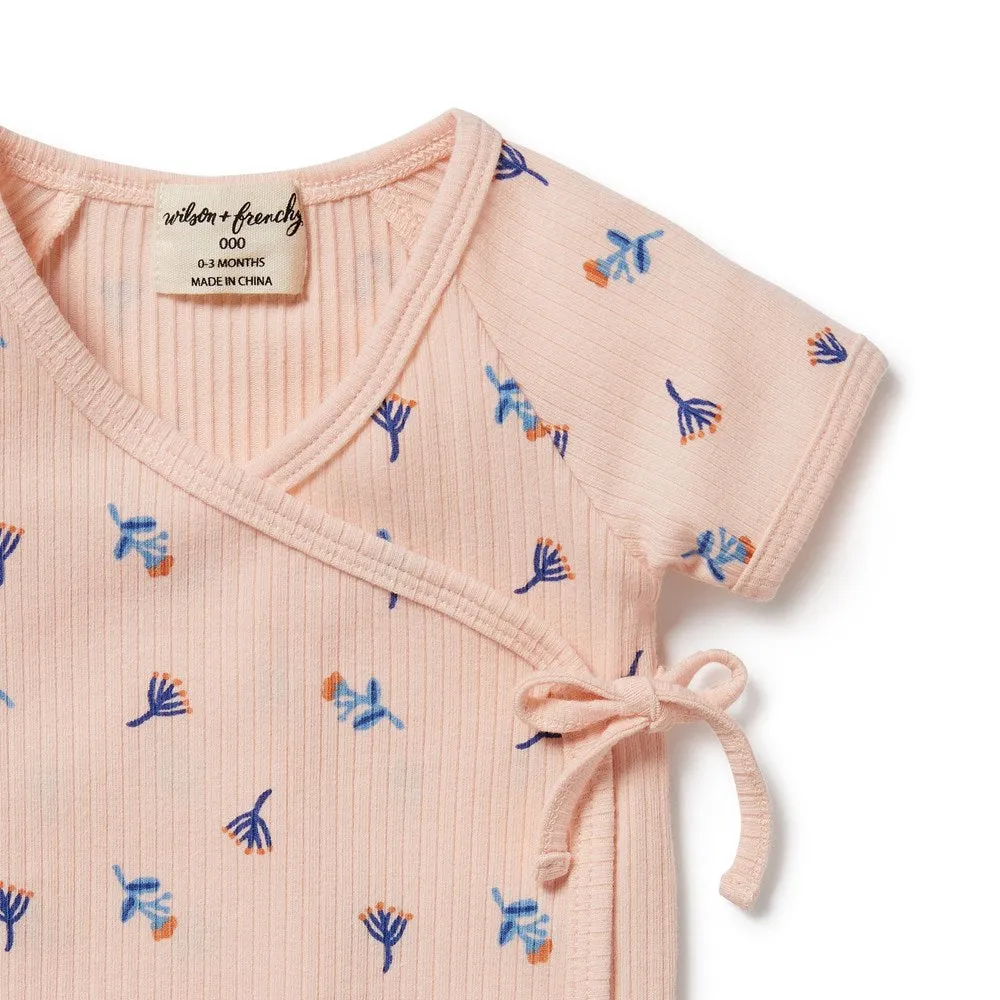 Little Flower Organic Rib Kimono Top